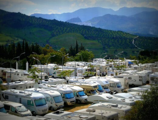 Área de autocaravanas en Algodonales, Cádiz