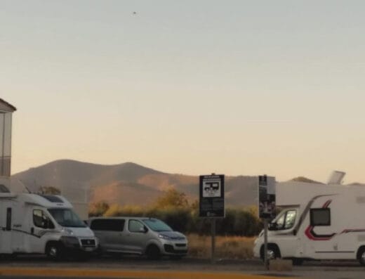 Área de autocaravanas en La Almunia de Doña Godina, Zaragoza