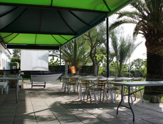 Área camper camping Carlos III en La Carlota, Córdoba