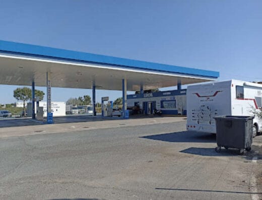 Área de autocaravanas en Cartaya, Huelva – Gasolinera Lukoil