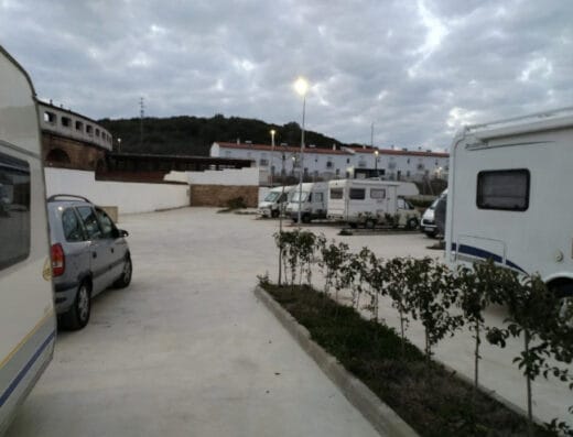 Área de autocaravanas en Jerez de los Caballeros, Badajoz