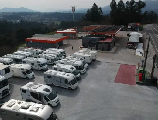Área de autocaravanas en Bertamirans, A Coruña – ES Galp Ames