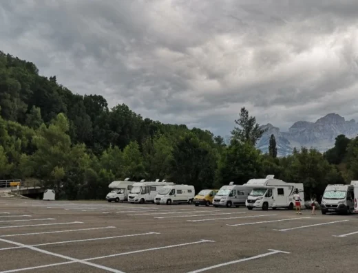 Parking de pernocta de autocaravanas en Panticosa, Huesca