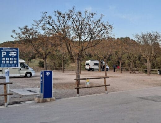 Área de autocaravanas en Avinyó, Barcelona