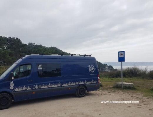Parking de autocaravanas en Bueu, Pontevedra – Praia Ancoradouro