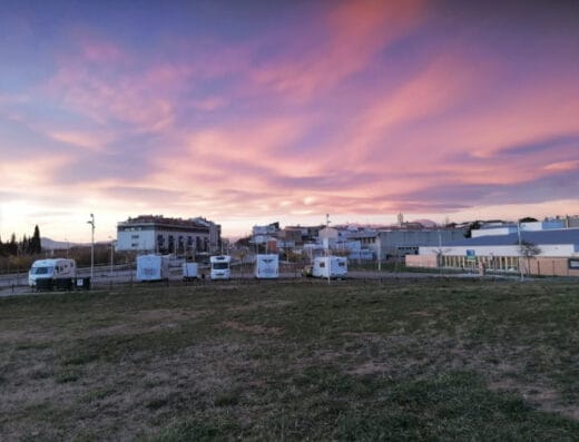 Área de autocaravanas en Cassà de la Selva, Girona