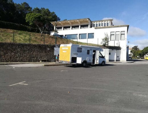 Área de autocaravanas en Maçao, Santarem, Portugal