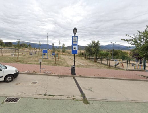 Área de autocaravanas en Palazuelos de Eresma, Segovia