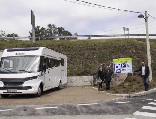 Área de autocaravanas en Salceda de Caselas, Pontevedra
