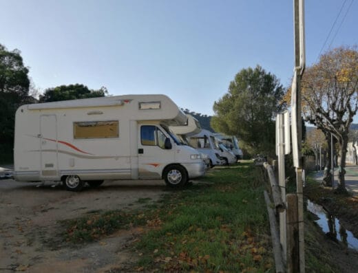Área de autocaravanas en Sant Feliú de Guíxols, Estación Autobuses