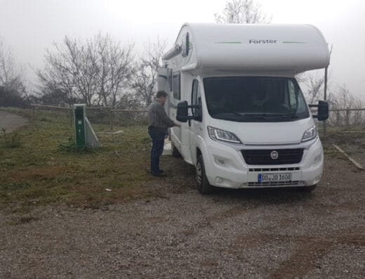 Área de autocaravanas en Sant Pere de Torelló, Barcelona