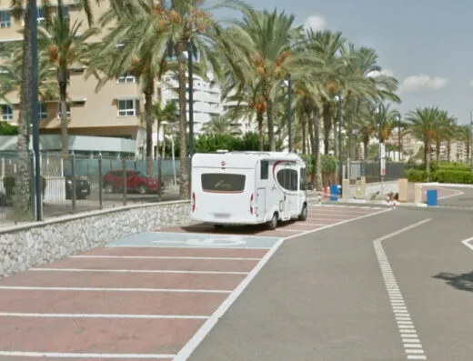 Parking de pernocta de autocaravanas en Águilas, Murcia