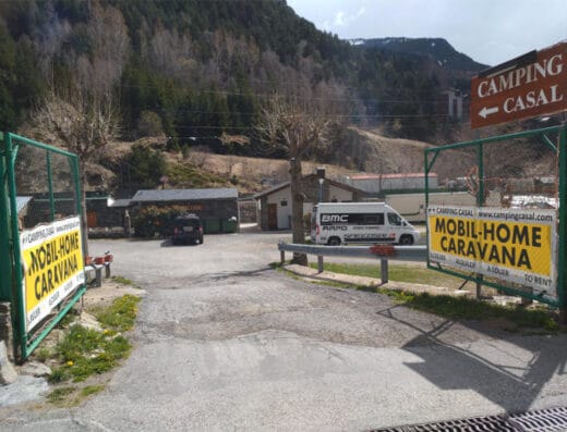 Área camper camping de autocaravanas en Canillo, Andorra