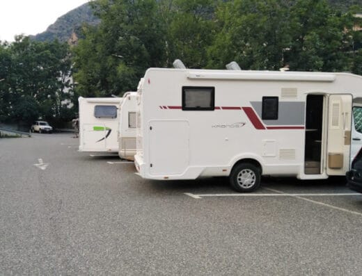 Área de autocaravanas en Sant Julia de Loria, Andorra