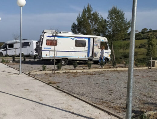 Área de autocaravanas en Fuente del Arco, Badajoz