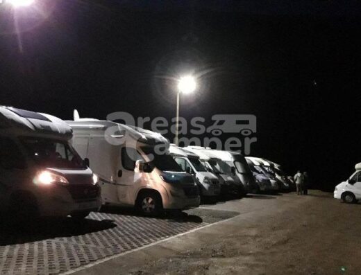 Área de autocaravanas en Folgoso do Courel, Lugo