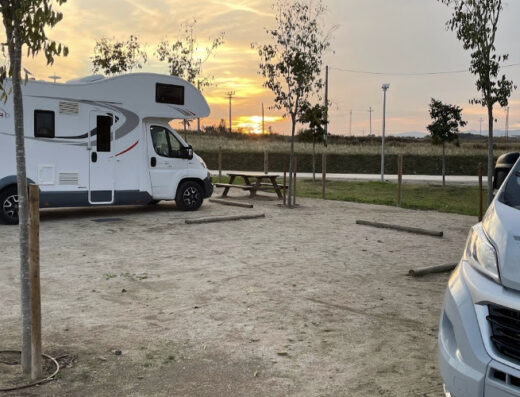 Área de autocaravanas en El Pla del Penedés, Barcelona