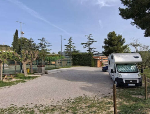 Área de autocaravanas en Sant Pere Riudebitlles, Barcelona