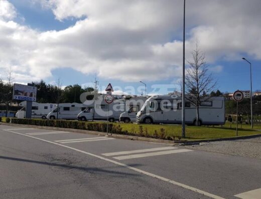 Área de autocaravanas en Belmonte, Castelo Branco, Portugal